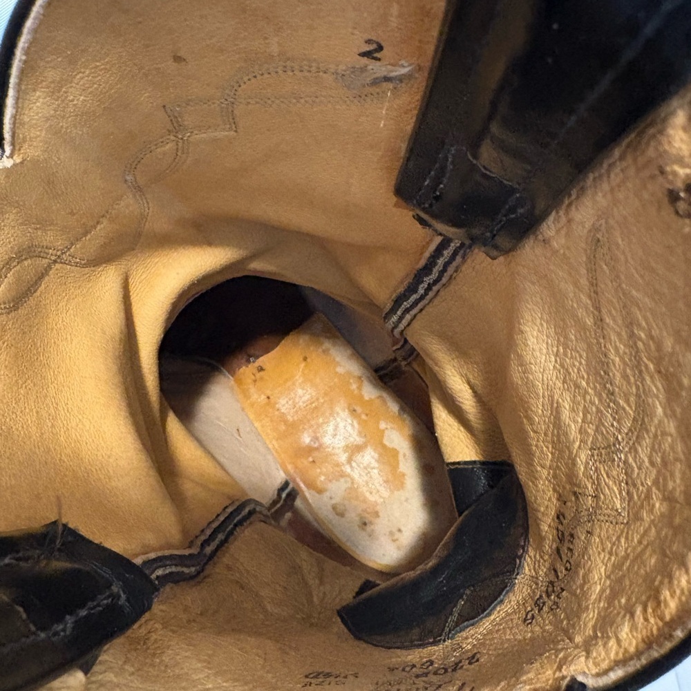 Tony Lama Black Bullhide 2205 Western Boots - Picture 9 of 14